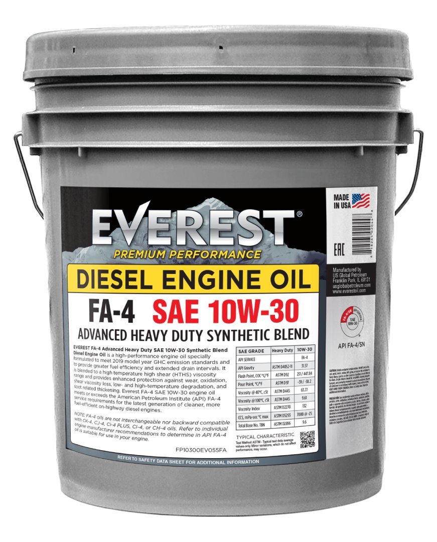 Everest Synthetic Blend HD SAE 10W-30 FA-4 Engine Oil